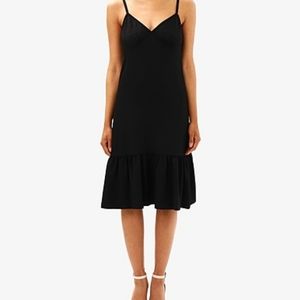 COPY - MICHAEL KORS SLIP DRESS WITH FLOUNCE WOMAN BLACK.
